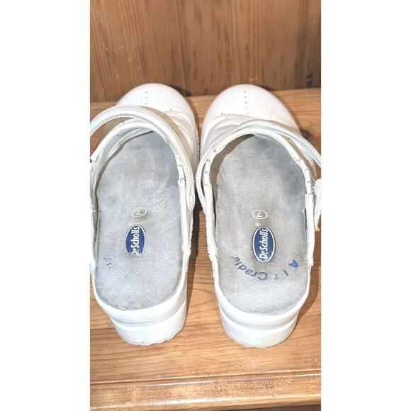 Dr Scholls AIR cradle White clogs Sz 7 Slip On Strap Gel Insoles Like Crocs shoe - Picture 4 of 11
